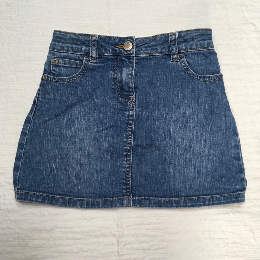 Heart Pocket Denim Jean Skirt